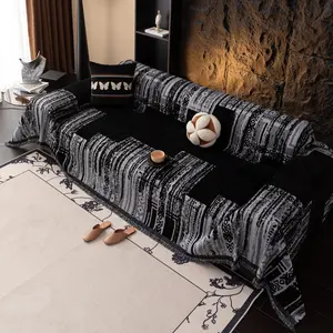 Boho Style Sofa Cover, 1 Count Thickened Soft Sofa Cloth, Modern Sofa Decorative Cover, Dustproof Sofa Slipcover, Couch slipcover, Couch covers for Home Living Room