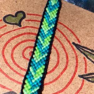 Green on green chevron friendship bracelets