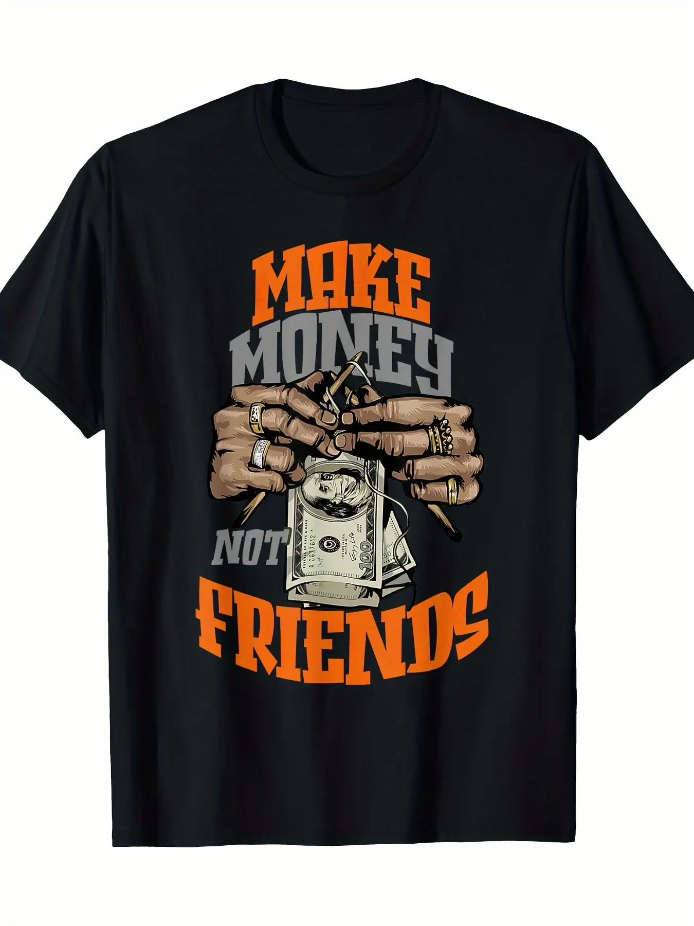 Men's Classic 220g Cotton Round Neck Short-Sleeve Tshirt - Skin-Friendly Soft Fabric, Modern Graphic, Fall Style, Home Leisure, Student-Focused, Olive, Army, Sun Orange, 3XL, 5XL, Black Friday Menswear Top