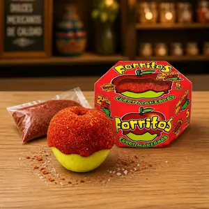 Zumba Pica Forritos - Tamarind Flavored Soft Caramel Paste for Apples - Tamarind Paste for Coating Apples - Mexican Tamarind Candy - Caramel Apple Wrappers - Forritos