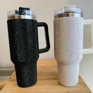 40oz rhinestone stainless steel tumbler