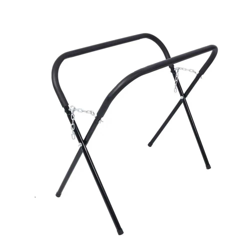 Heavy Duty Adjustable Portable Work Stand - 750 lbs Capacity - Folding Steel Frame with Padded Surface and Rubber Feet - Ideal for Auto Body Repair, Painting, Garage, Shop, DIY Projects