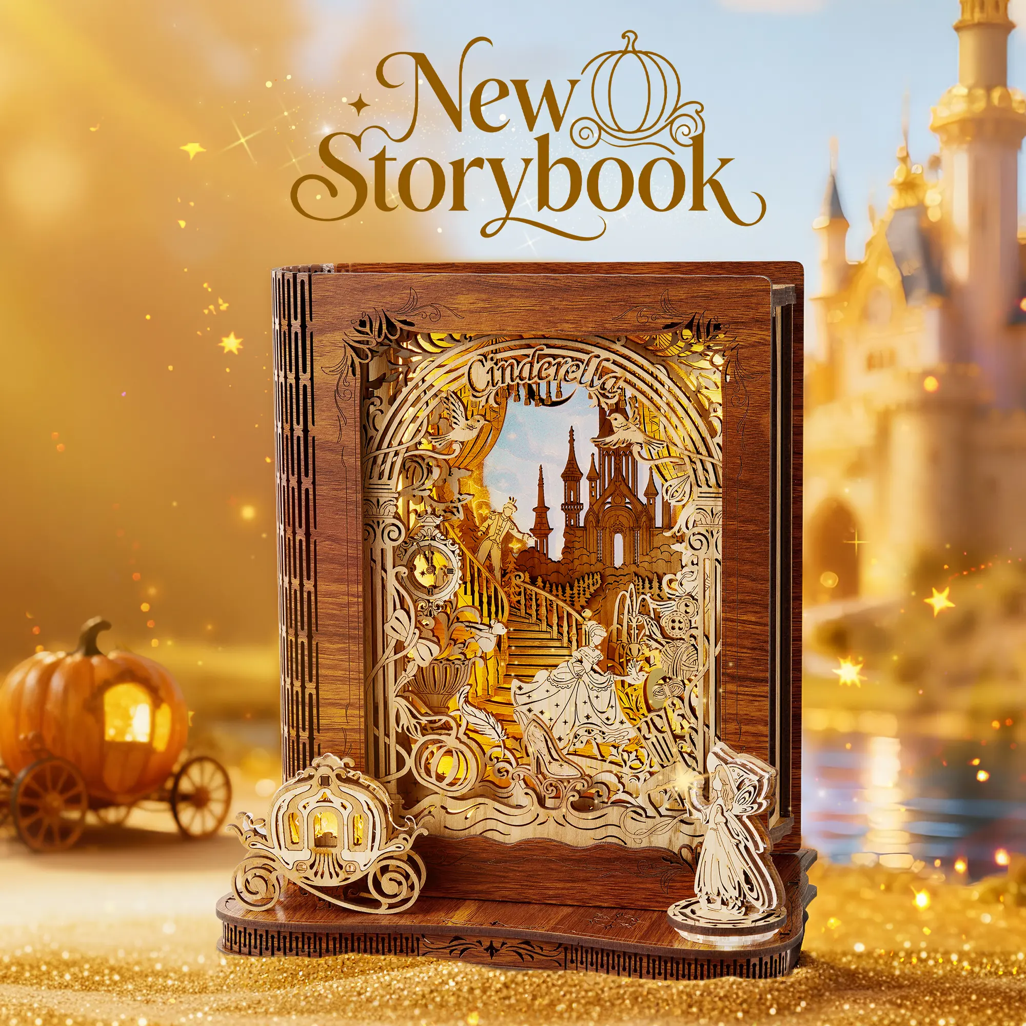 FUNPOLA LED 3D Puzzle Nightlight – DIY Storybook Book Lamp Puzzle  – 3D Wood Puzzle Gifts, Home Décor for Adults - DealsForYouDays