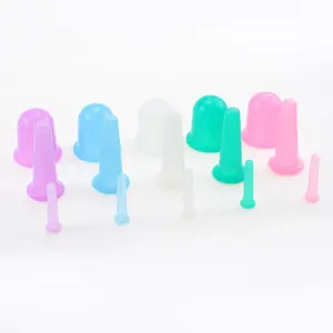 Extended Thick Edge Cupping Set, 7 Counts/set Silicone Vacuum Suction Massage Cups for Body & Face, Skin Care Massage Tool for Home Use