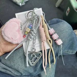 Package woven rope hanging piece - an elegant DIY mobile phone hanging accessory. Suitable for hanging mobile phones, keys, bags, enhancing the appearance of the wearer.