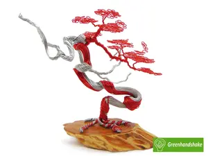 Mini Bonsai Copper Wire Tree Sculpture, best gift, handcraft, brand new, home decor