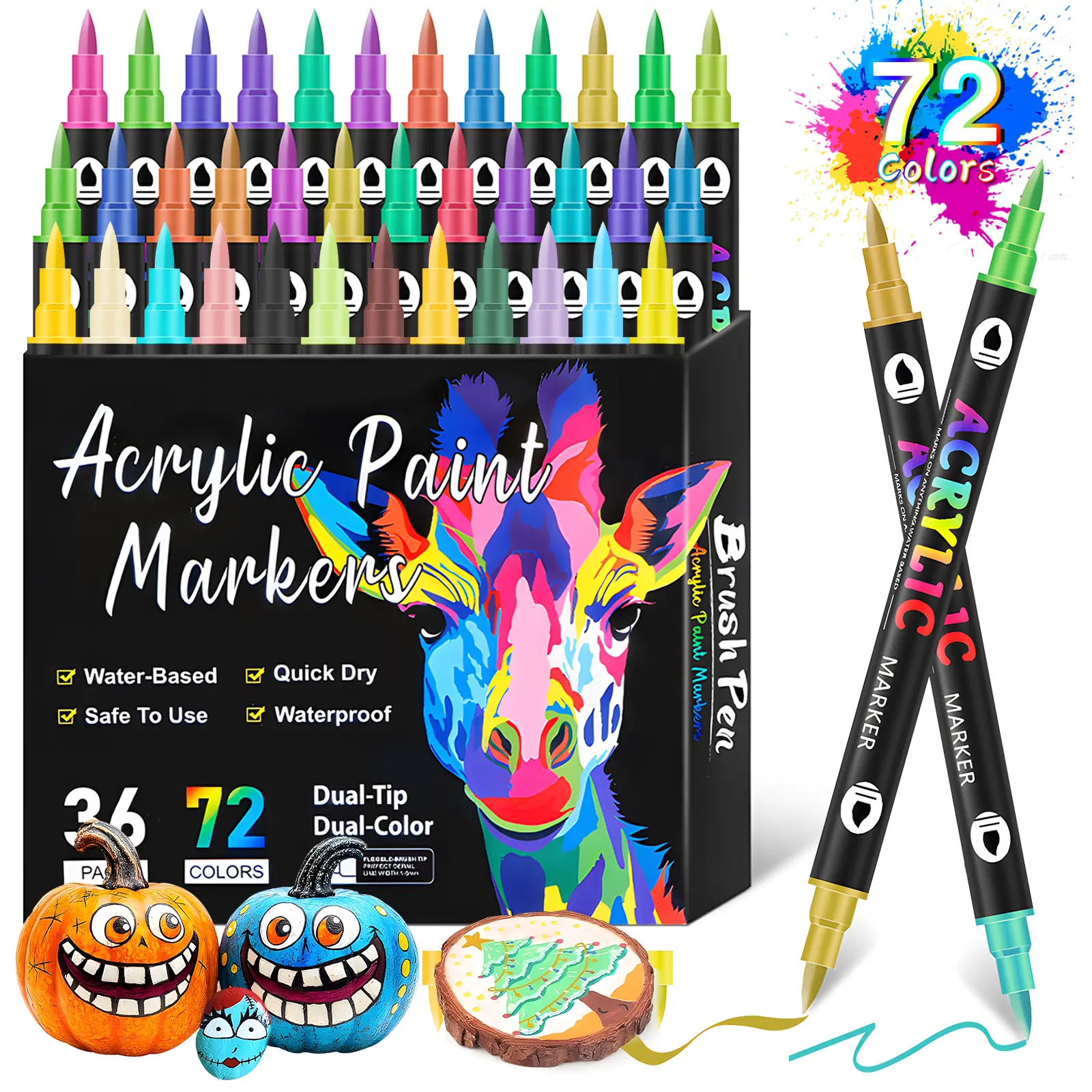 36 Pcs Set & 72 Colors