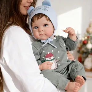 Lovely Reborn Baby Doll with Full Vinyl Body Blue Eyes Newborn Size Adorable Birthday Present for Boys Kids Christmas Gift 18 Inches Ultra Soft Collectible Value