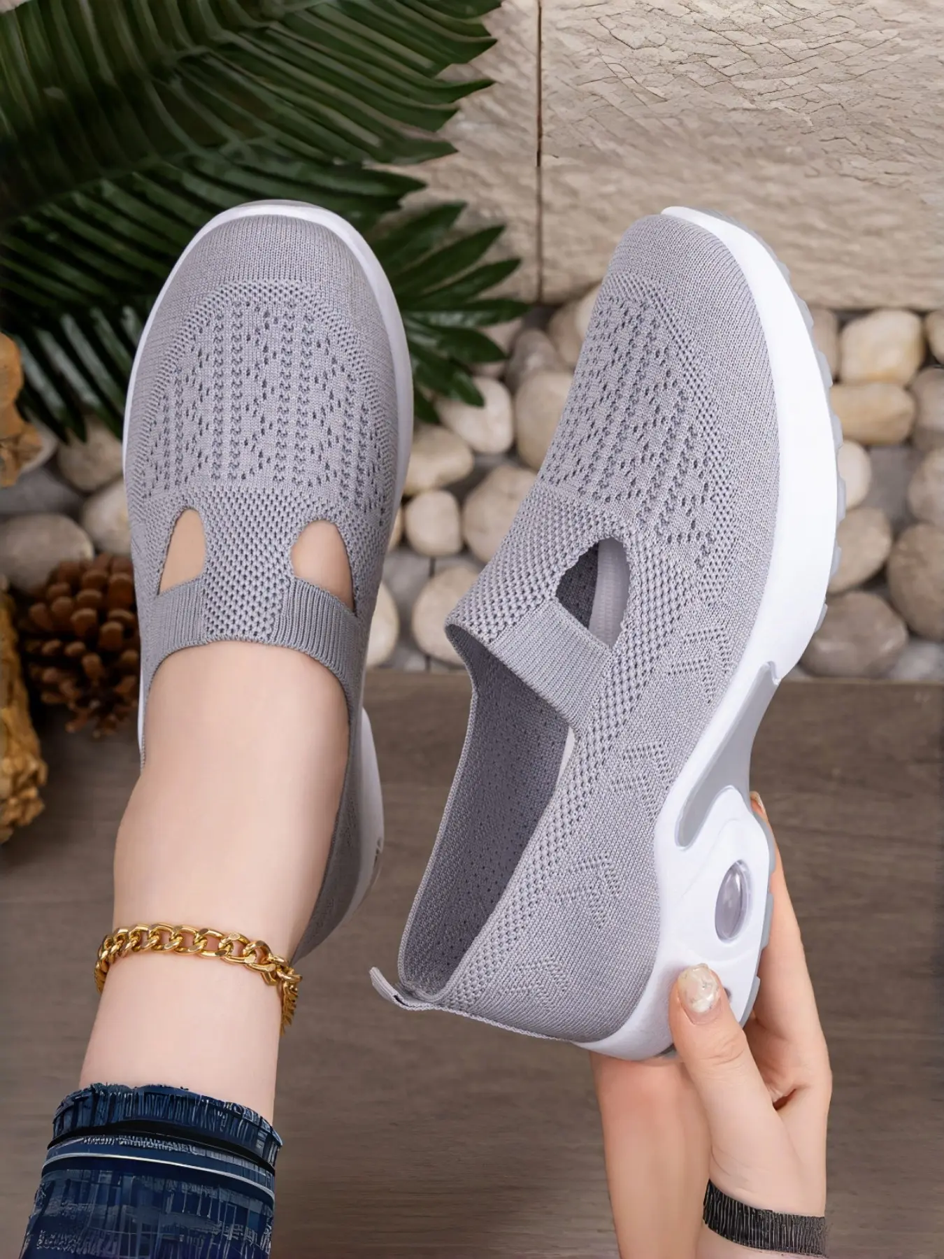 Women's Soft Sole Casual Sports Shoes, Lightweight Comfortable Flat Sneakers, Summer Breathable Mesh Anti-Slip Wear-Resistant, Mesh Fabric Sneakers, Mesh Design Sneakers