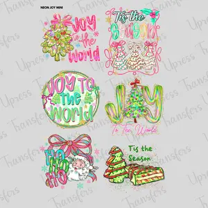 Neon Joy Mini DTF Transfer Gang Sheet 24.5" x 36" Direct To Film for DIY Enthusiasts Vibrant Custom Options Cozy Handmade Aesthetic Ideal for Unique Designs