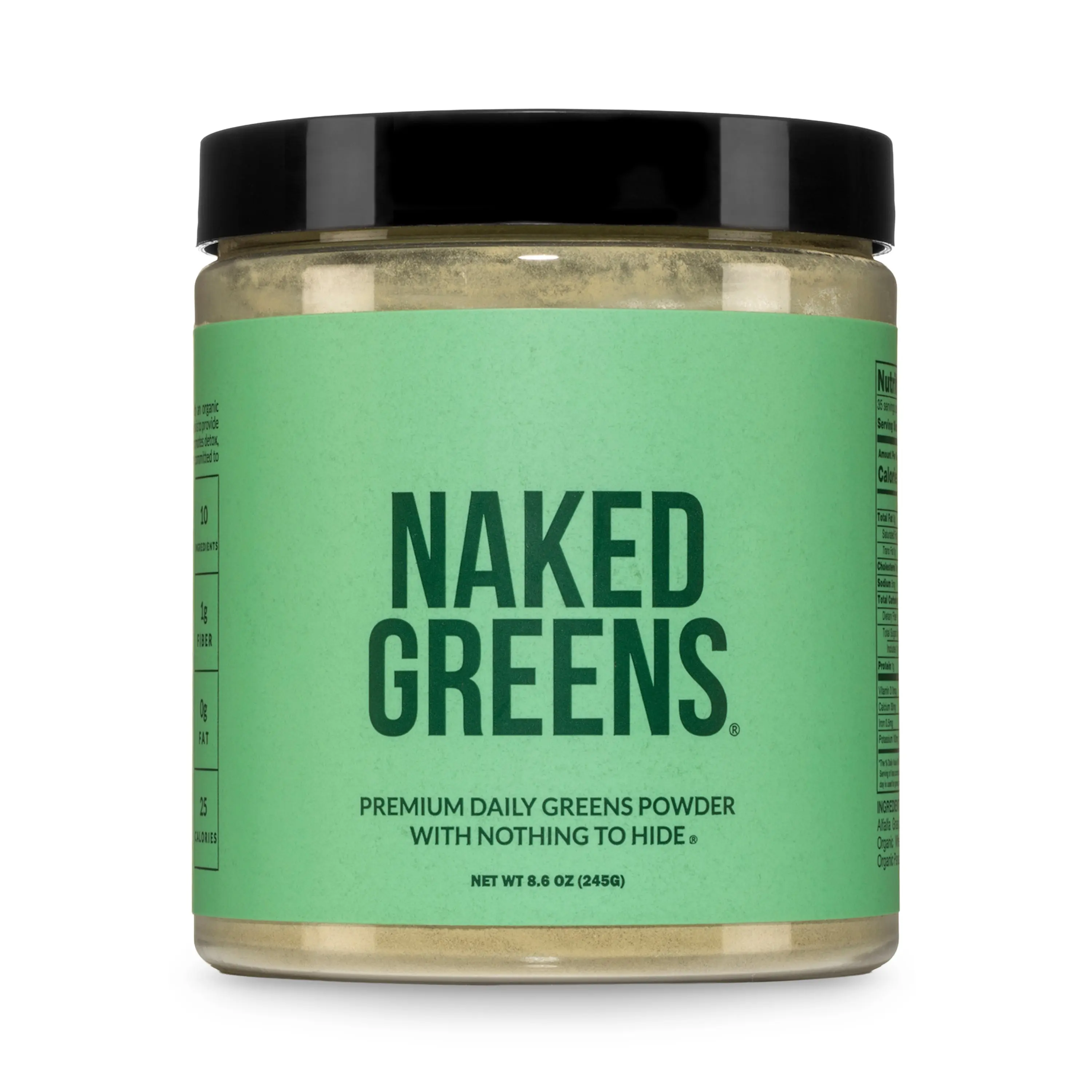 Naked Greens - Premium Daily Greens Powder - For Gut Health Vitamins & Chlorophyll Support - 6 Organic Greens - Only 10 Ingredients - Vegan, Gluten-Free, Soy-Free, Non-GMO