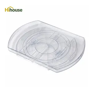360° Rotating Clear Fridge Organizer Tray - Refrigerator Turntable for Bottles, Condiments Home Supplies Storage Holder