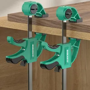 Premium 2 PCS Woodworking Clamp Set - Durable Quick-Grip Bar Clamps for Wood Board Positioning - Professional F-Style Hand Tool Kit with Rapid Release Lever - Essential Gift for Dad and Woodworking Enthusiasts