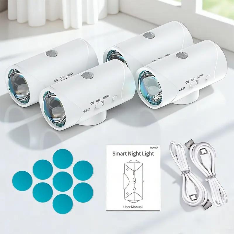 Motion Sensor Light Indoor Ultra-Long Battery Life Magnetic Stick-On 3 Brightness 7 Color Modes RGB Sunset Night Lamp Dimmable Wall Lamp for Bedroom Stairway Hallway Outdoor modern