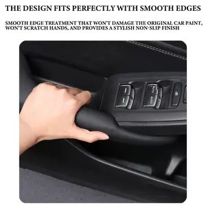 Fits 2018-2022 10th Gen Honda Accord Car Door Armrest Protector Frame - English Style Carbon Fiber Texture Interior Upgrade cars accessories