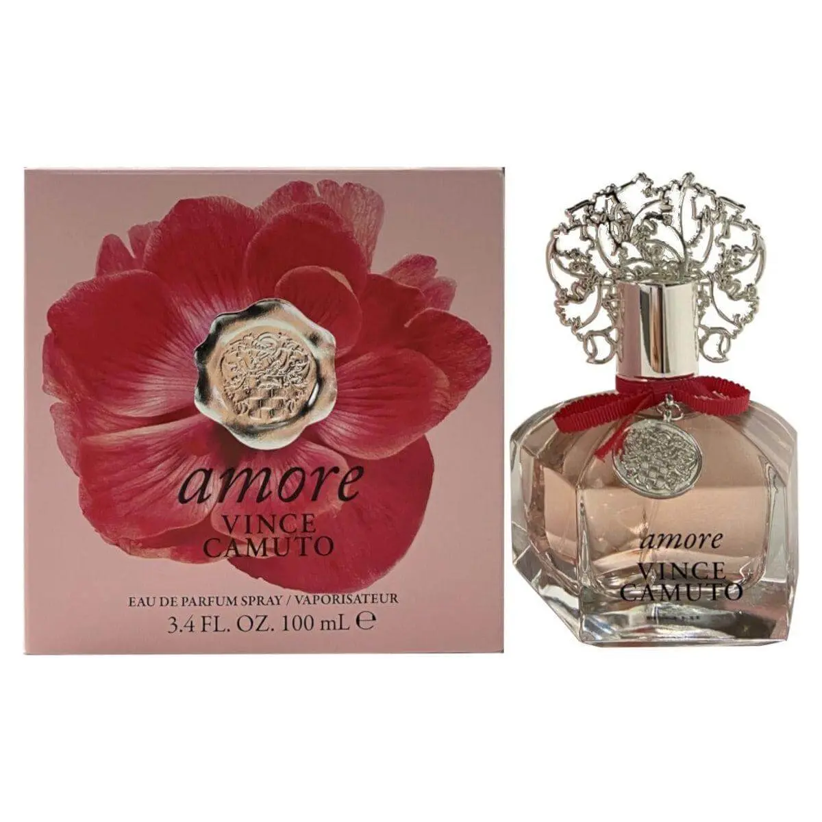 Vince Camuto Amore Elegant Floral Perfumed Fragranced Women's EDP Fragrance Spray - 3.4 fl oz, Floral Citrus Blend with Passionfruit, Orchid, Amber Musk, New in Box, Single Item, Fragranced Women's Fragrance