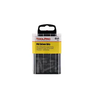 ToolPro #1 Phillips Bit Tips - Interlocking Storage Box of 50