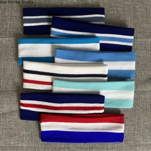 90s Retro Knit Stripe Headband | Soft All-Season Sporty Hairband | Aesthetic It-Girl Ear Warmer | Trendy Yoga & Gym Hair Accessories | Preppy Style Headwrap for Women