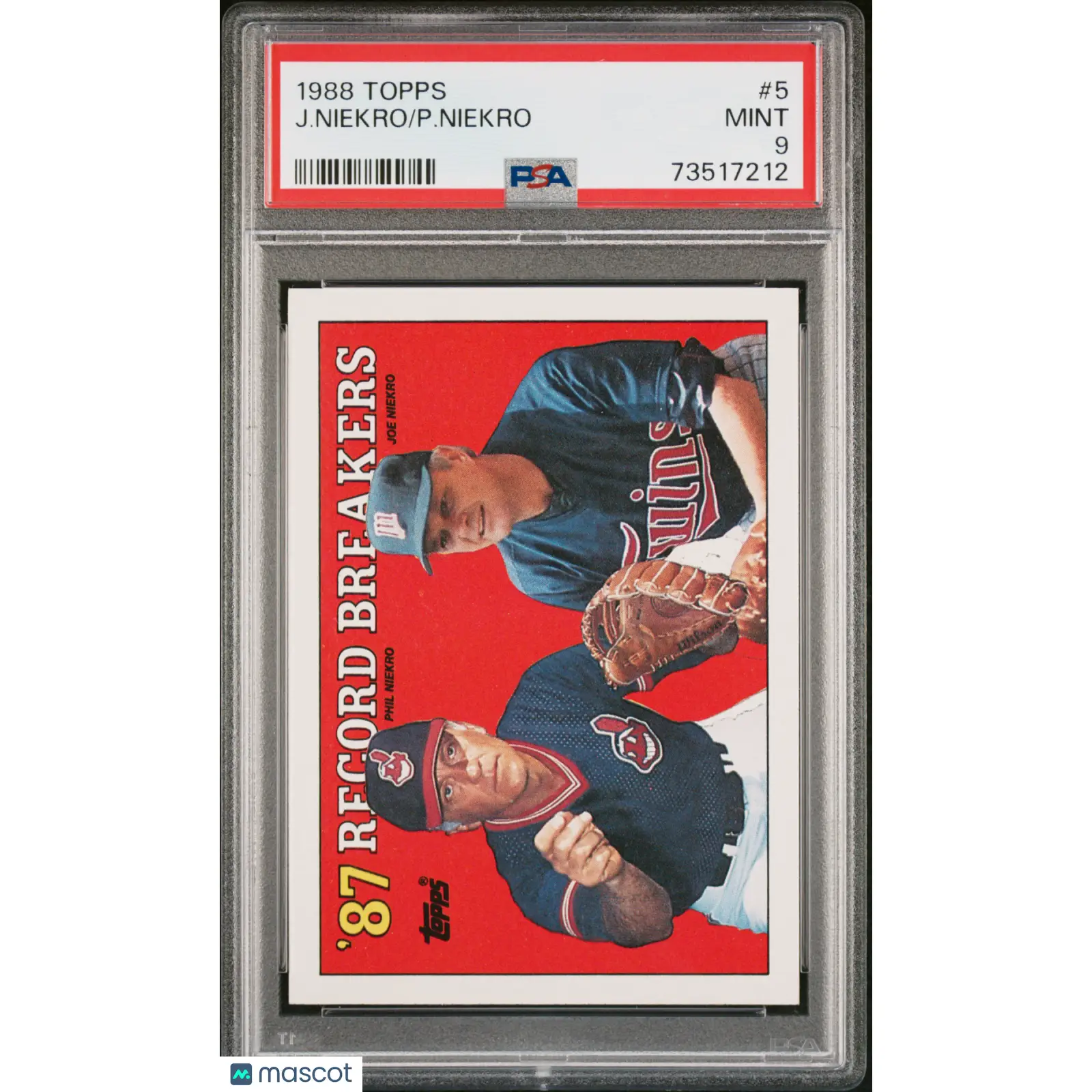 J/Niekro/P/Niekro PSA 1988 Topps Baseball #5 9 73517212