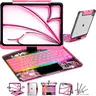Transparent Y2K 360° Rotatable iPad Keyboard Case - Clear Hard PC Back, 7-Color Backlit Adjustable Magic Keyboard, Magnetic Pencil Holder, Durable Lightweight Protective Cover for iPad 8.3/10.2/10.9/11/12.9/13 in (2018-2026)