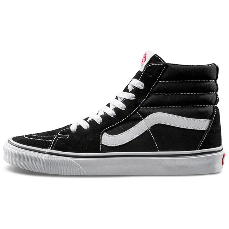 Women's Vans SK8-Hi Classic High-Top Closed Skate Shoes, Unisex Athletic Sneaker, Black and White Walking Sports Shoes