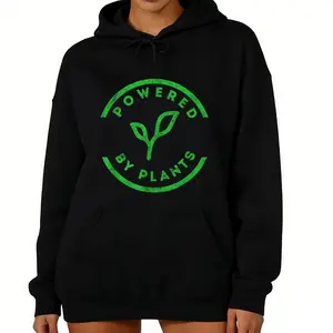 Plant-Powered Vegan Hoodie – Comfortable Long Sleeve for Fitness
