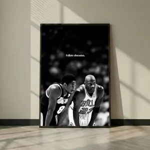 Follow Obsession Poster, Kobe Bryant Vs Michael Jordan Photo Print