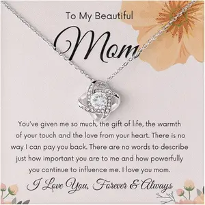 Necklace for Mom from Son – To My Mom Jewelry Gift with Emotional Message Perfect for Birthday Mothers Day or Christmas