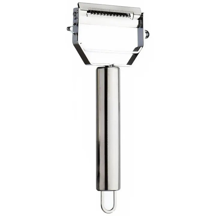 Julienne Peeler / Cutter / Slicer: Serrated Stainless Steel Fruit / Vegetable Peeler & Julienne Slicer