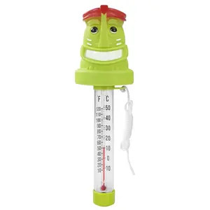 Floating Pool Thermometer, Large Display with String Easy to Read, Shatter Resistant, Water Temperature Thermometer for Outdoor & Indoor Swimming Pools, Spas, Hot Tubs,Ice Bath & Aquariums（Tiki）