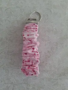 Pink Scrunchie Wristlet Keychain