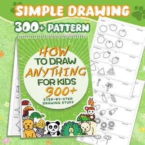 How to Draw: 300+ Simple Drawings - Step-by-Step Educational Art Activity Guide, Coloring Book for Boys & Girls Ages 3+, Engaging, Colorful Illustrations to Develop Creativity, Skills & Mindfulness, DIY Gift for Birthdays, Holidays & Family Fun