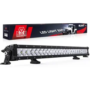 Nilight LED Light Bar 30 Inch 120W Flood Spot Combo Beam 14400LM Osram P8/5W Chips Offroad Single Row Slim Lights IP68 LED Driving Light for Pickup Truck SUV ATV UTV Boat Jeep Underglow Car dealsforyoudays