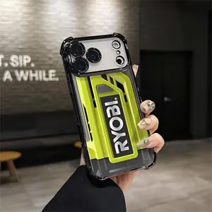 RYOBI Fans Phone Case Tool Heavy Duty Upgrade New Obsession For IPhone 17 16 15 14 13 12 11 PRO PLUS MAX AIR Four-corner Drop-proof Transparent Casual Soft Silicone patternfull protection case floral pattern Mobile Phone Case L539
