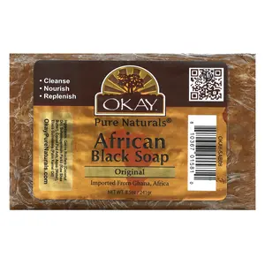 Okay Pure Naturals African Black Bar Soap, Original, 8.5 oz (241 g)