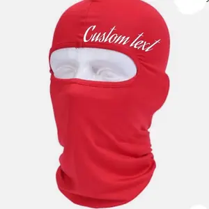 Red custom cursive text ski mask, personalized Shiesty mask