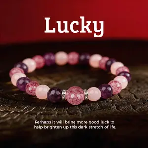 LUMAWU Fire Element Stone Bead Bracelet, 8mm Unisex Red Natural Stone Jewelry, Energy Gift for Passion and Confidence, Jewelry Bracelet