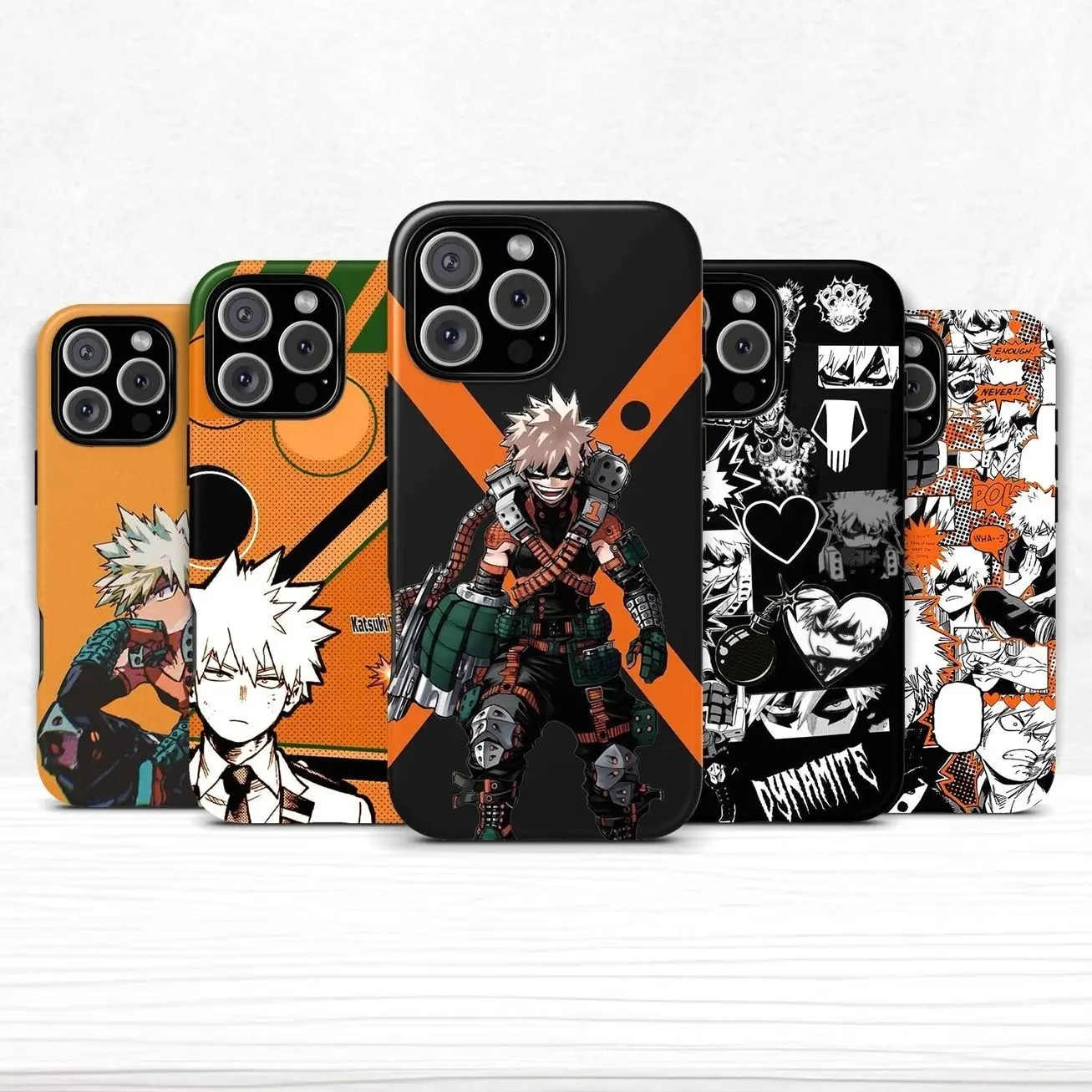 Bakugo Katsuki Tough Shell Smartphone Case - Handheld Cellphone Protection with Secure Buttons, Compatible with iPhone 5-17 & Samsung Devices