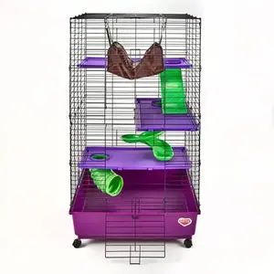Kaytee My First Home Deluxe 2X2 Multi-Level Pet Home With Casters 24 in X 24 in X 41.5 in
