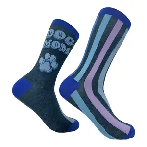 Women's Dog Mom Socks Funny Cute Puppy Dogs Pet Lover Footwear Funny Graphic Socks Comfortable Fitted Spandex Cotton