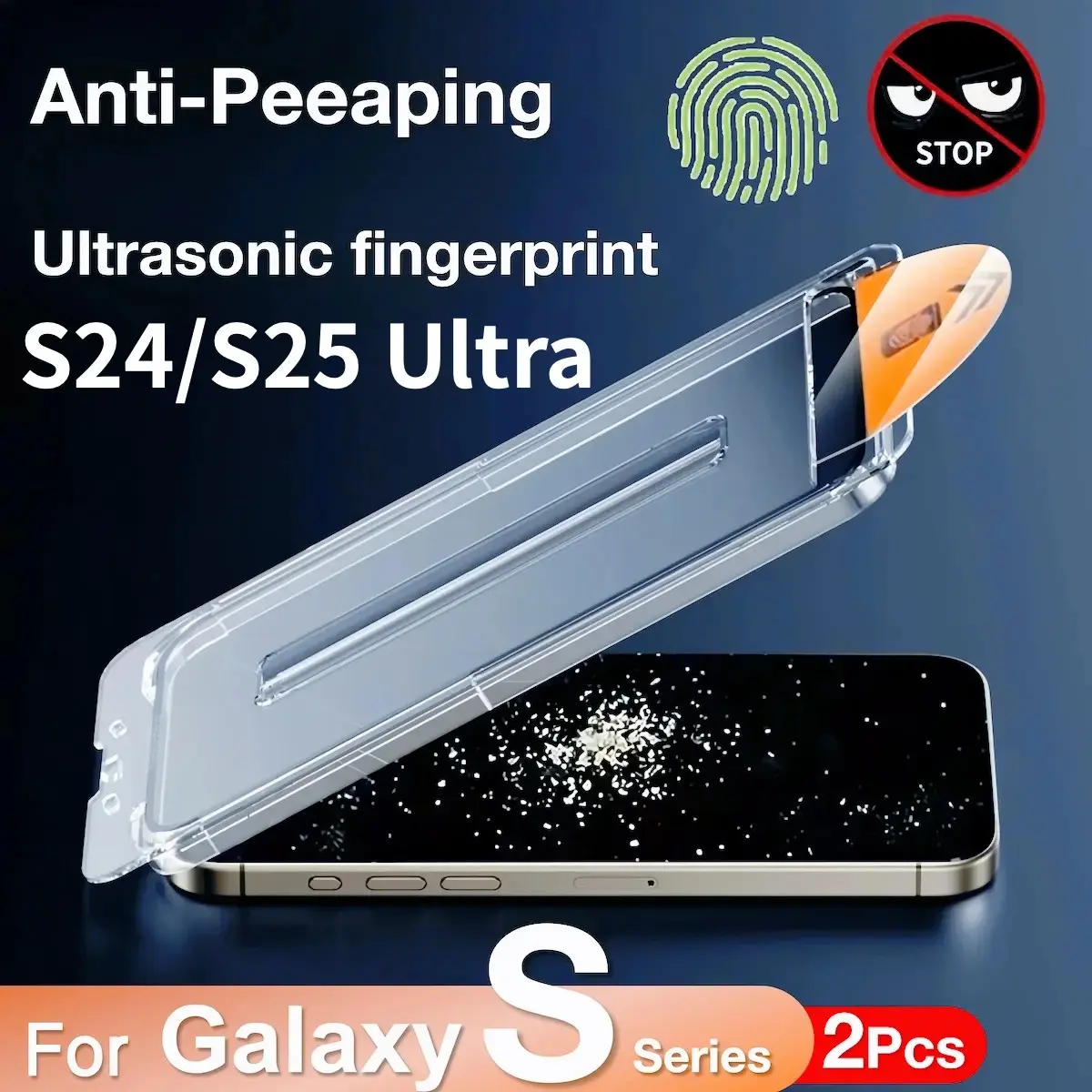 2 Pack Privacy, Tempered Screen Film, Tempered Glass Screen Protector For Samsung Galaxy S26 Ultra/S26Plus/S25/S25 Ultra/S24/S24 Ultra, Accessories, Dust-Free Kit Auto-Positioning Bubble Free installation 3D Curved Full Coverage Protection