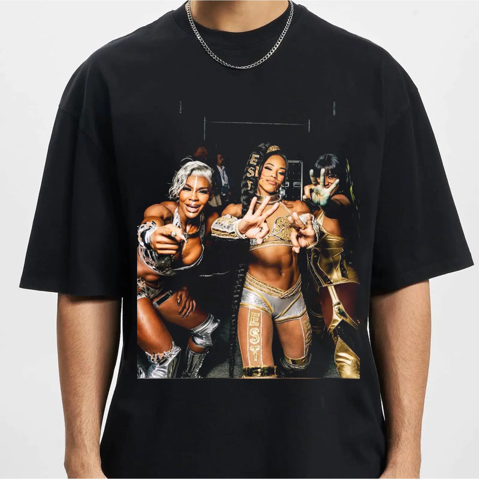 Jade Cargill Bianca Belair & Naomi Black T-Shirt – Dominant Women Wrestling Trio Inspired Graphic Tee, Unisex Fanwear, Perfect Gift