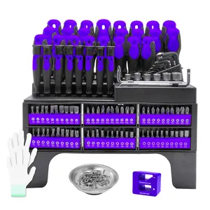 DARK DUCK 118-Piece Magnetic Screwdriver Set with Plastic Racking, Includes SAE & Metric Hex Keys, Precision Screwdriver and Magnetizer Demagnetizer DIY Tools for Men Tools Gift