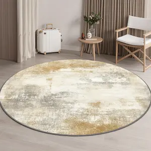 Velvet round patterned printed carpet that is soft and comfortable, suitable for multiple scenarios, available in various sizes, and non-shedding, Home Decorative Rug