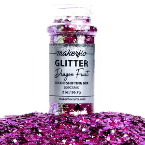 Makerflo Chunky Mix Glitter - Dragon Fruit