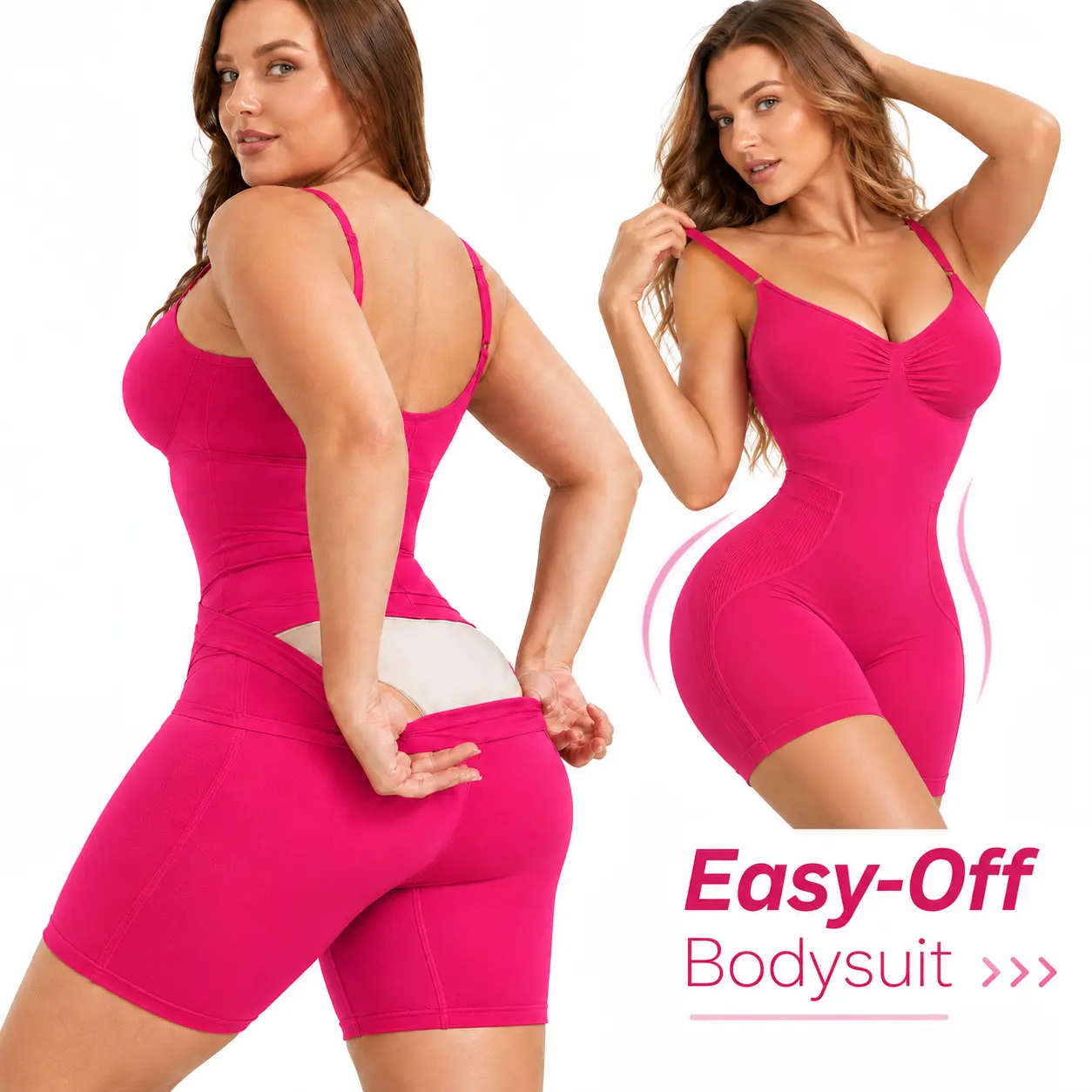 Cotrasen Body Shaper for Women Seamless Knit Back Pull-Down Bodysuit Tummy Control Plus Size Shapewear