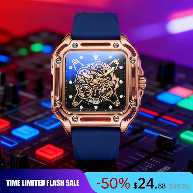 Men's PunkStyle Quartz Watch,Mutti.FunctionalWaterproof Dual Display Wristwatch,TrendyFashion Sport Watch,BirthdayGift with Gift Boxfashionablewnistwatch multifunctional men