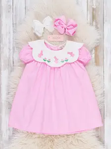 Blooming Bunny Embroidered 100% Cotton Dress Blooming Bunny Embroidered 100% Cotton Dress