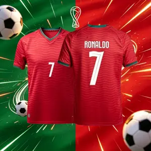 2026 Portugal Home And Away 7# Cristiano Ronaldo Short And Long Sleeve Soccer Jersey Fans Version Breathable