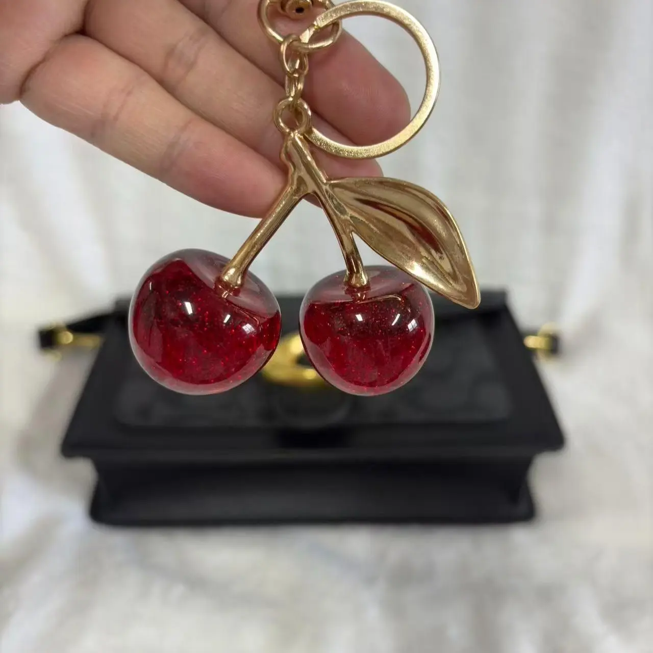 black+Cherry Keychain